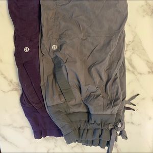 Lululemon studio dance pants 8 grey & purple
